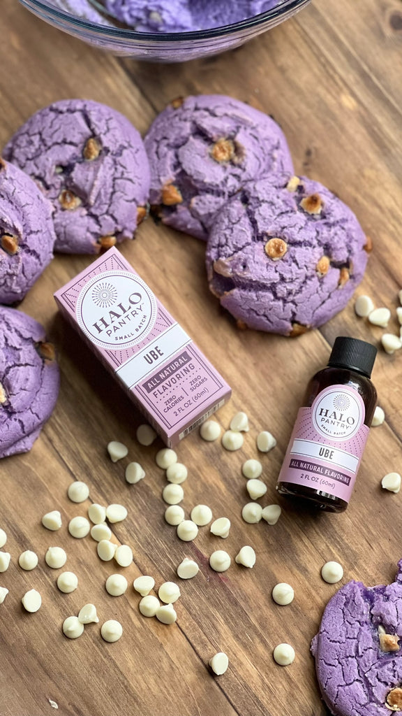 Best UBE Mochi Cookies with Halo Pantry UBE flavoring