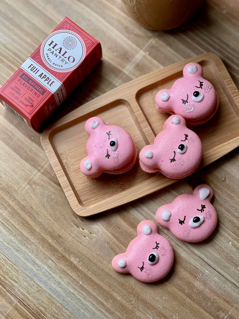 Pink & Beary Cute Macarons | Fuji Apple & Caramel