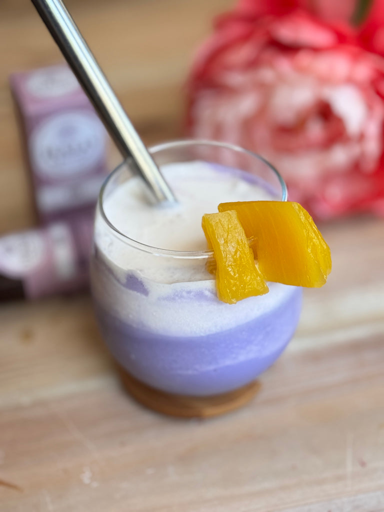 UBE drinks, UBE flavoring, easy Pina colada, easy UBE recipes