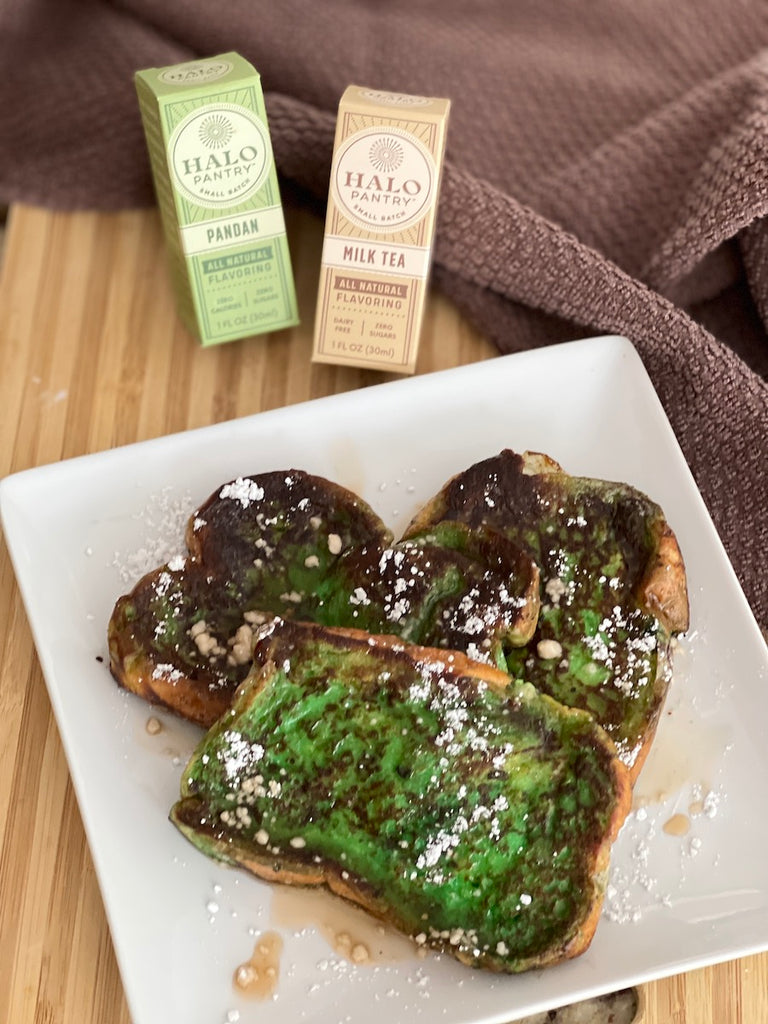 French Toast with Pandan Milk Tea flavoring extract | Easy Recipe