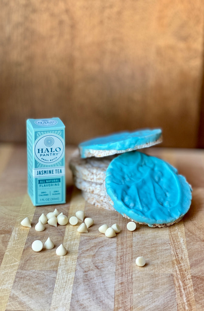Jasmine Tea Rice Cakes | Half Coated Chocolate Covered
