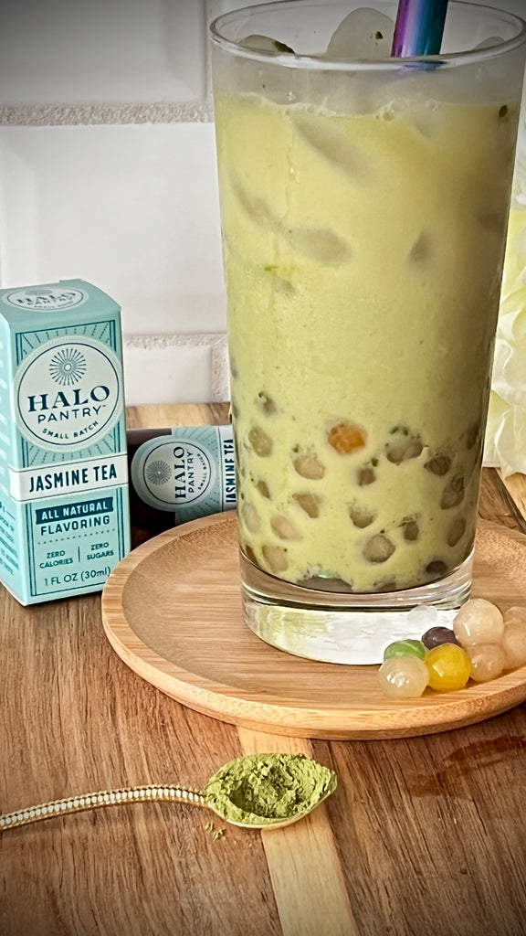 matcha jasmine milk tea