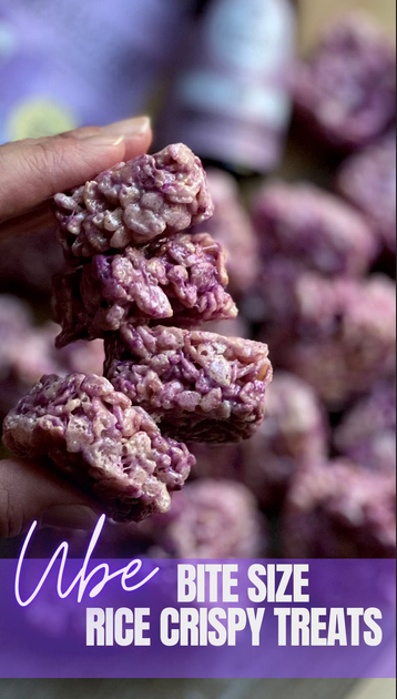 best UBE rice crispy marshmallow treats, ube desserts, ube snack ideas, best ube flavoring
